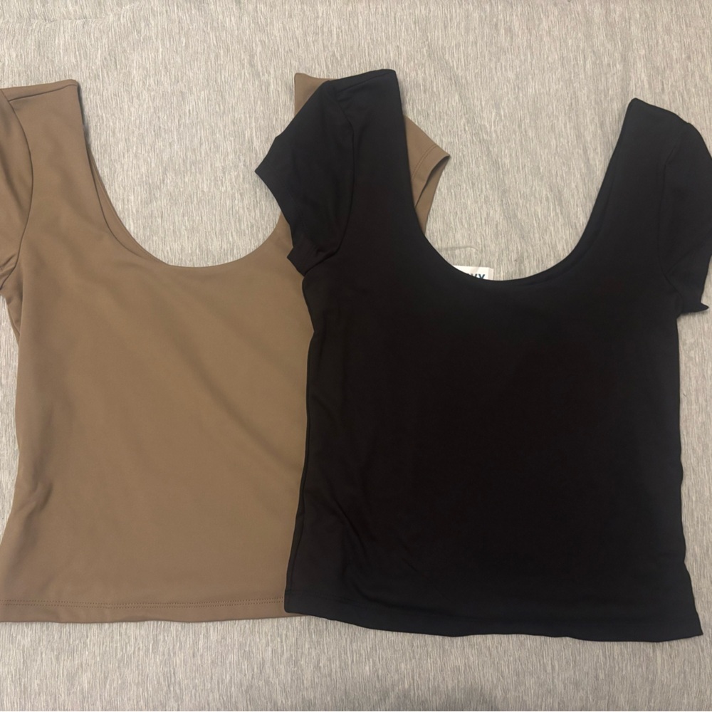 TWO Scoop Neck Crop Tops